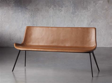 Gage Faux Leather Dining Bench | Arhaus