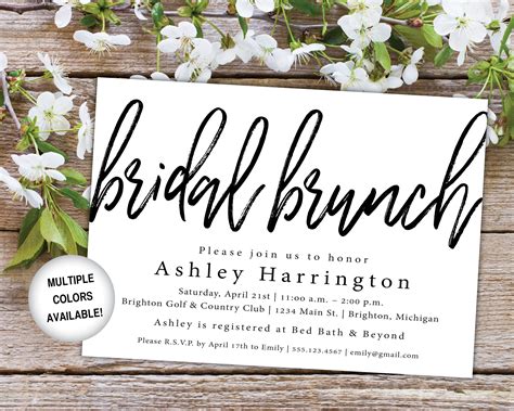 bridal brunch invitations Bridal brunch shower invitations 8ct premium icon party email twitter ...