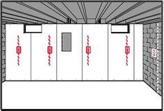 Cross section view of the Wahoo Walls Tape Edge Basement Finishing Wall System panel. Looks like ...