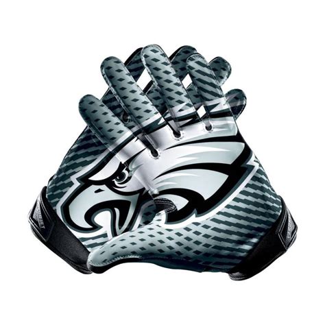 New NFL Men's Nike Vapor Jet 2.0 Elite Receivers Gloves Eagles Size ...