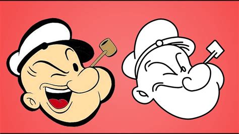 How to Draw and Colour "Popeye The Sailor Man" | Step by Step - YouTube