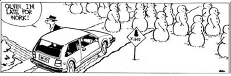 Calvin and Hobbes Snowman Crossing | Snowman cartoon, Calvin and hobbes ...