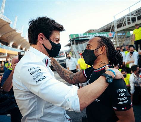 Toto Wolff and Lewis Hamilton