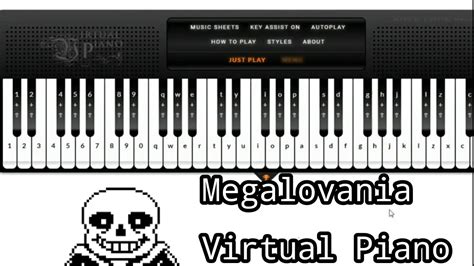 [EASY] Megalovania on virtual piano - YouTube