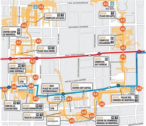 Montreal Underground City Map