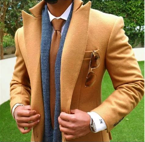 2018 Latest Coat Pants Designs Tan Brown Tweed Men Suit Slim Fit Jacket ...