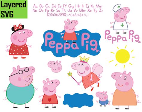 Peppa Pig Bundle Peppa Pig Svg Peppa Pig Printable Cricut Peppa Pig | My XXX Hot Girl