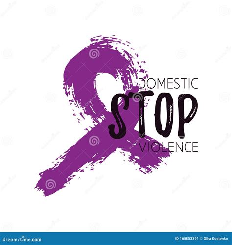 Domestic Violence Purple Ribbon Cartoon Vector | CartoonDealer.com #165853375