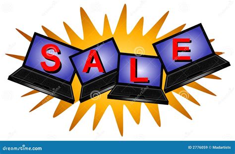 Laptop Computer Sale Logo stock illustration. Illustration of colours - 2776059