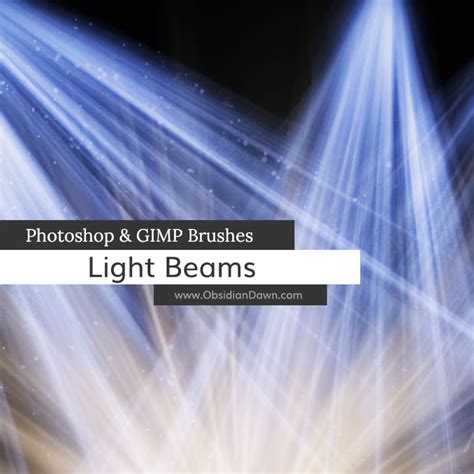 Light Beams Photoshop & GIMP Brushes | Obsidian Dawn