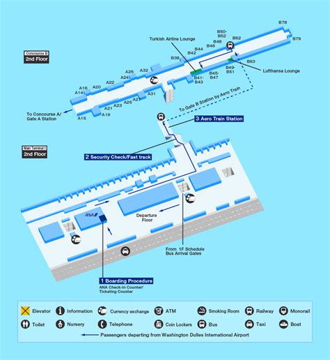 Guide for facilities in Washington Dulles International AirportAirport ...