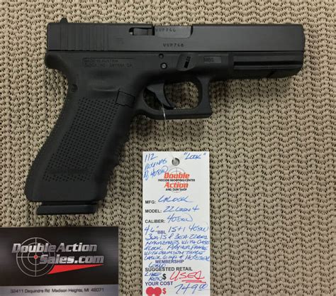 Glock 22 Gen4 w/ Crimson Trace Laser Grip (Used) | Double Action Indoor Shooting Center & Gun Shop