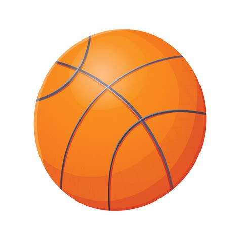 Vector cartoon isolated illustration of a basketball ball. Sports ...