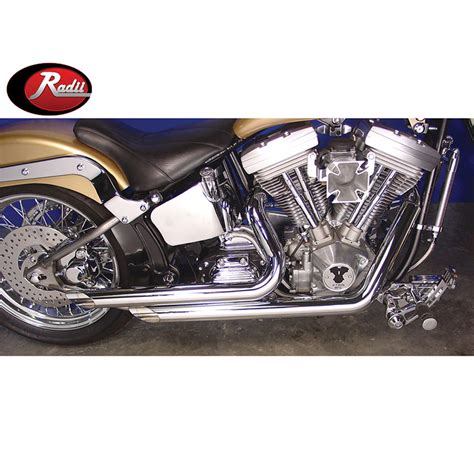 V-Twin Chrome 2-1/4" Monster Drag Pipes Straight Exhaust for 1986-2006 ...