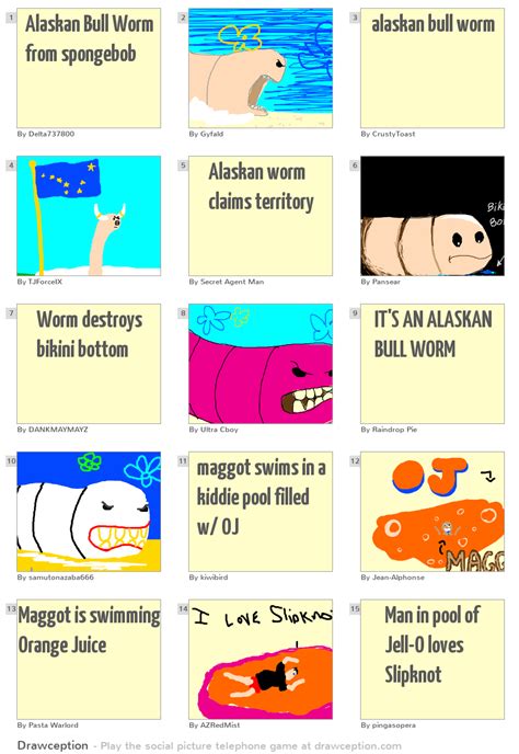 Alaskan Bull Worm from spongebob - Drawception