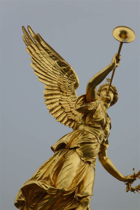 Free Images : wing, sky, city, monument, statue, symbol, eagle, angel, art, gold, germany ...