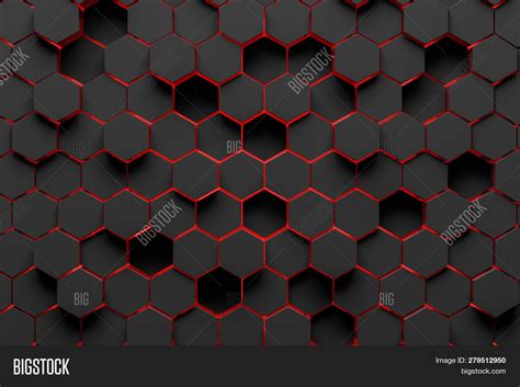 Black Red Hexagon Image & Photo (Free Trial) | Bigstock