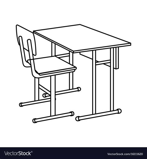 School Desk Drawing