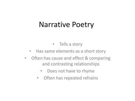 PPT - Narrative Poetry PowerPoint Presentation, free download - ID:3141298