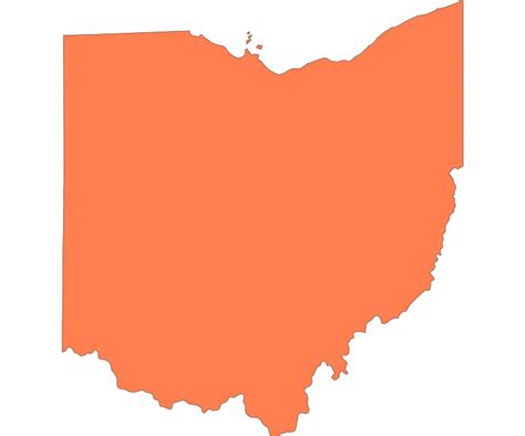Ohio outline png transparent image download