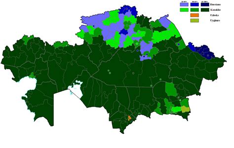 Ethnic map of Kazakhstan in 2010 [1622 × 1028]. : MapPorn