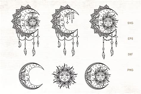 Sun And Moon Mandala Zentangle Sun Moon Svg Svgs | My XXX Hot Girl