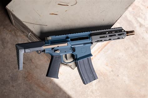 Q, LLC Honey Badger SBR, 300BLK, 7in., Exclusive Blue (HB-SBR-BLUE) - City Arsenal