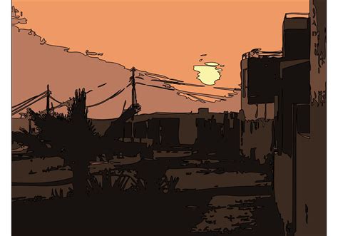 Sunset City - Download Free Vector Art, Stock Graphics & Images