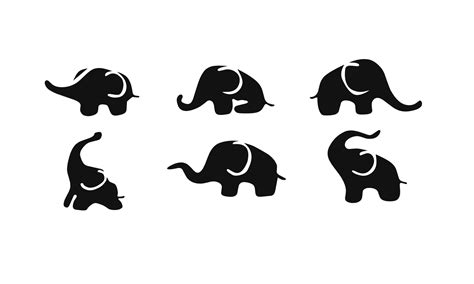 collection of elephant silhouettes vector illustration 1990037 Vector Art at Vecteezy