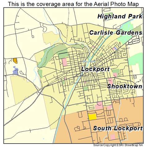 Aerial Photography Map of Lockport, NY New York