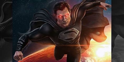 Henry Cavill's Black Suit Superman Flies Through Space In Fan Art