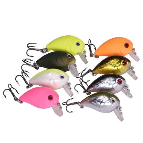 MAKEBASS 8pcs/lot Mini Crankbaits Fishing Lures Kit Topwater Micro Hard ...