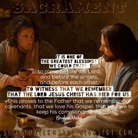 Sacrament - one of the greatest blessings | Lds quotes, Spiritual ...