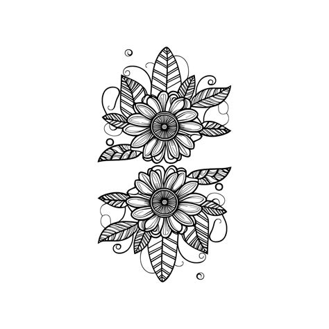 isolated daisy line art floral clipart Vector 24846742 Vector Art at ...