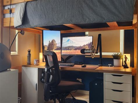 My loft bed setup : r/battlestations