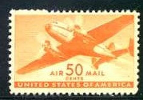 US Airmail Postage Stamps.1941 WWII Transport Planes Set of 7 - Etsy