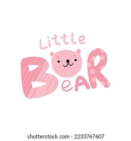 Little Bear Lettering Cute Bear Logo Stock Vector (Royalty Free) 2233767607 | Shutterstock