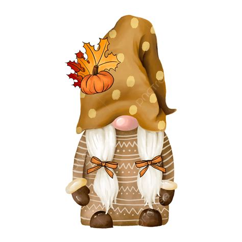 Autumn Gnome Watercolor Illustration, Gnome, Fall, Dwarf Illustration ...