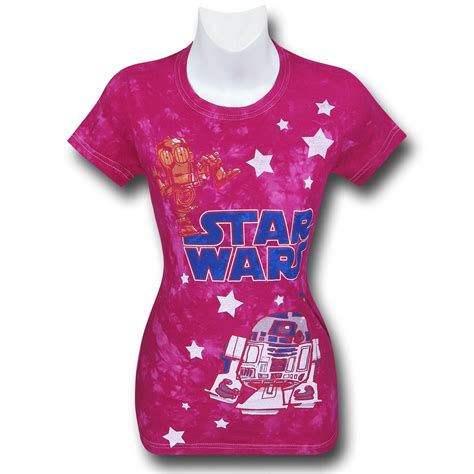 Star Wars Tie-Dye Pink Stars Women's T-Shirt