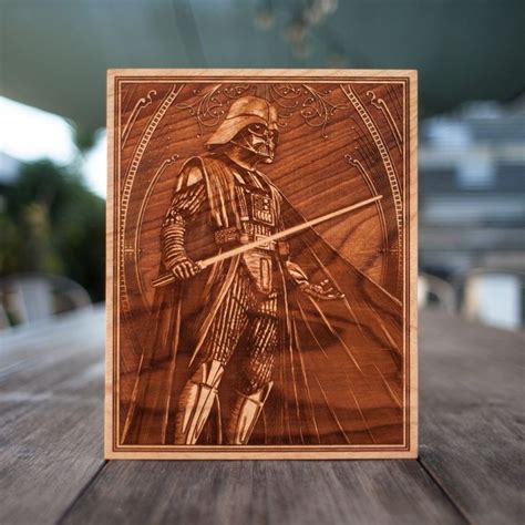 StarWars_Darth_Vader_01 | Laser engraving, Laser art, Wood carving art