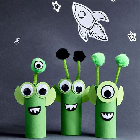 Life on Pluto: Cardboard Aliens | Space crafts for kids, Space crafts, Family crafts