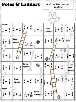 Priceless Printable Fraction Games | Tristan Website