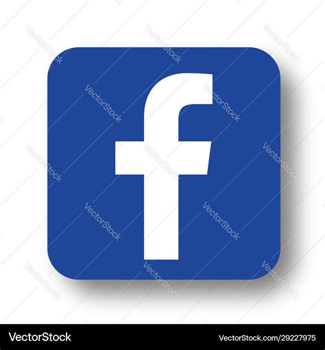 Facebook logo icon Royalty Free Vector Image - VectorStock