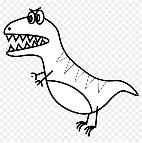 Drawn Dinosaur Simple - T Rex Drawing Easy - Free Transparent PNG ...