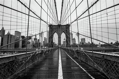 Brooklyn Bridge in Black and White Photograph by Nicole Freedman - Fine Art America