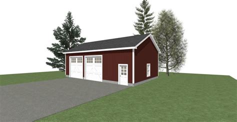 GARAGE PLANS : 40 X 24 2 Car Garage Plans 12' Wall 6/12 Pitch - Etsy