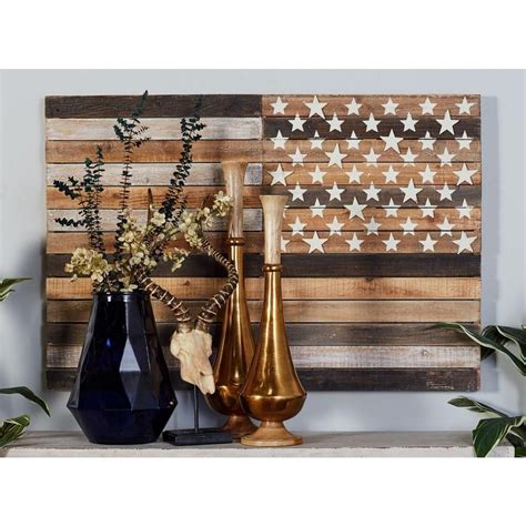 20 Photos Wooden American Flag Wall Art