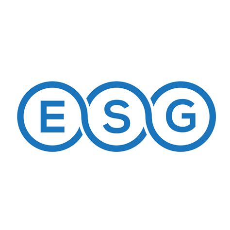 ESG letter logo design on black background. ESG creative initials ...