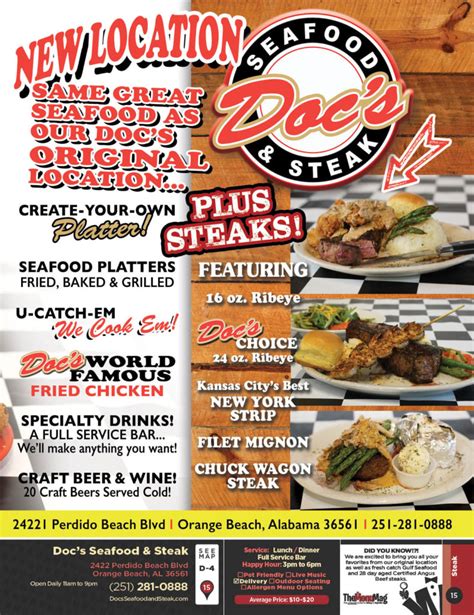 Doc's Seafood & Steak Orange Beach - The Menu Mag