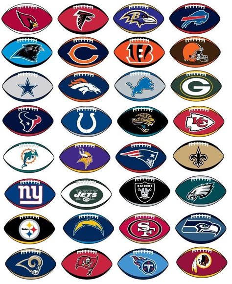 Nfl Football Stickers 32 Teams Prismatic Not Folded Licensed Nfl | Hot ...